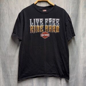 Harley-Davidson Black Tee with Bold Logo size large